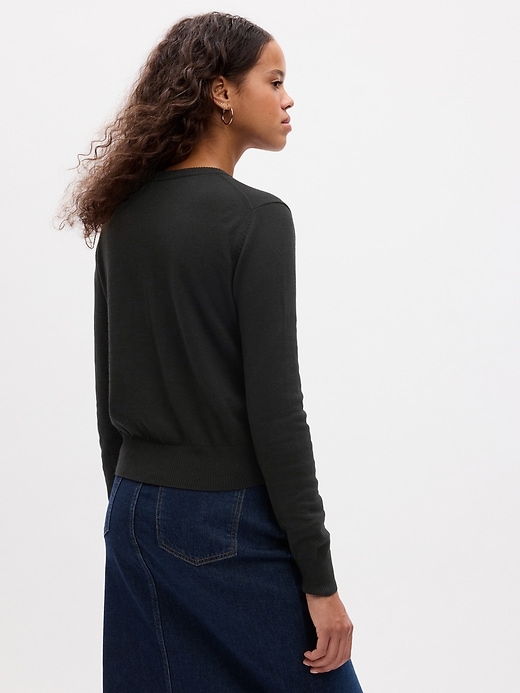 2 of 8 showing, with the color black of product Lightweight CashSoft Cardigan