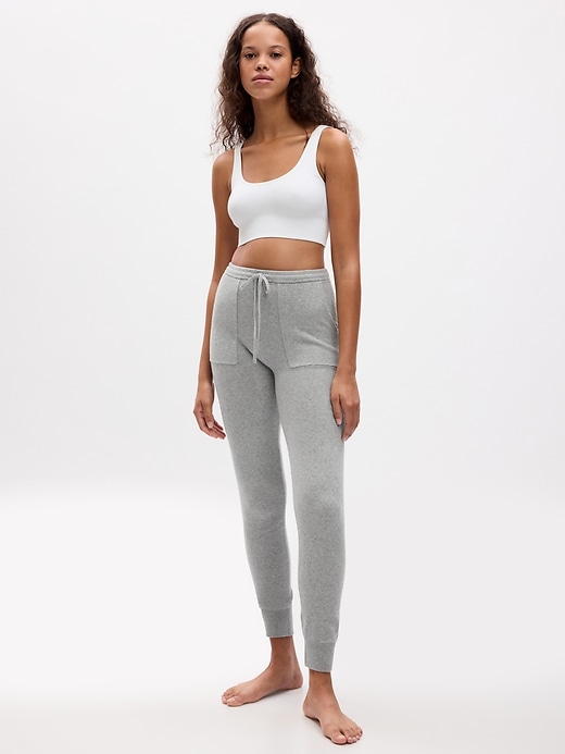 1 of 8 showing, with the color heather grey of product CashSoft PJ Joggers