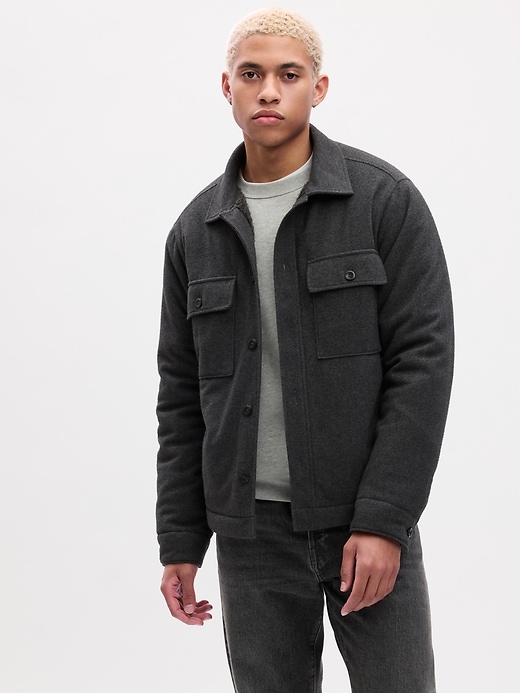 Image number 5 showing, Lined Utility Sweatshirt Jacket