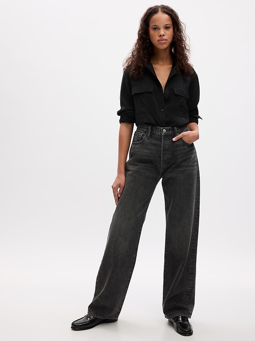1 of 8 showing, with the color black of product Utility Big Shirt