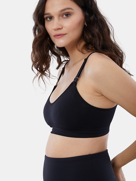 Image number 3 showing, Ingrid and Isabel Basics Maternity Seamless 2 in 1 Nursing and Pumping Bra 2 Pack