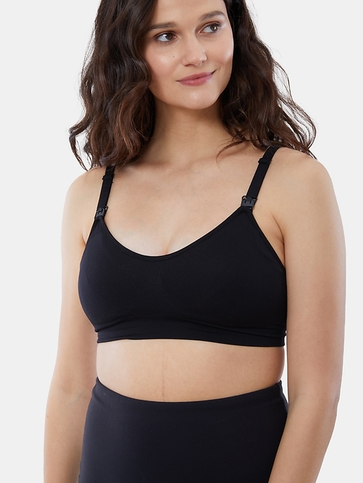 2 of 8 showing, with the color Black of product Ingrid and Isabel Basics Maternity 3 Piece Nursing Bundle