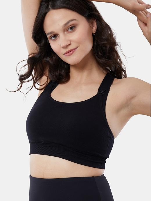 Image number 2 showing, Ingrid and Isabel Basics Maternity Seamless Nursing Sports Bra 2 Pack