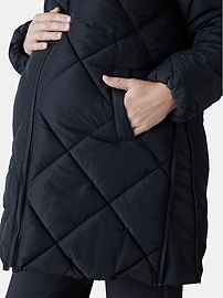 View large product image 4 of 12. Ingrid and Isabel Maternity Longline Puffer Jacket