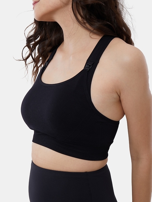 Image number 3 showing, Ingrid and Isabel Basics Maternity Seamless Nursing Sports Bra 2 Pack