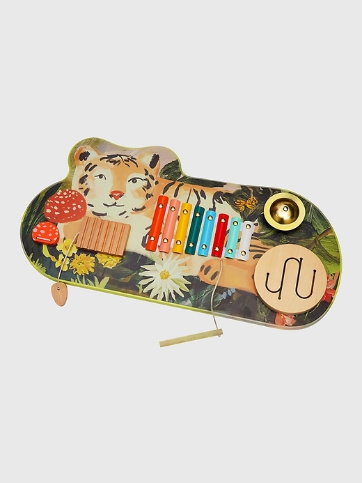1 of 8 showing, with the color Multi of product Tiger Tunes Wooden Toddler Musical Toy Instrument