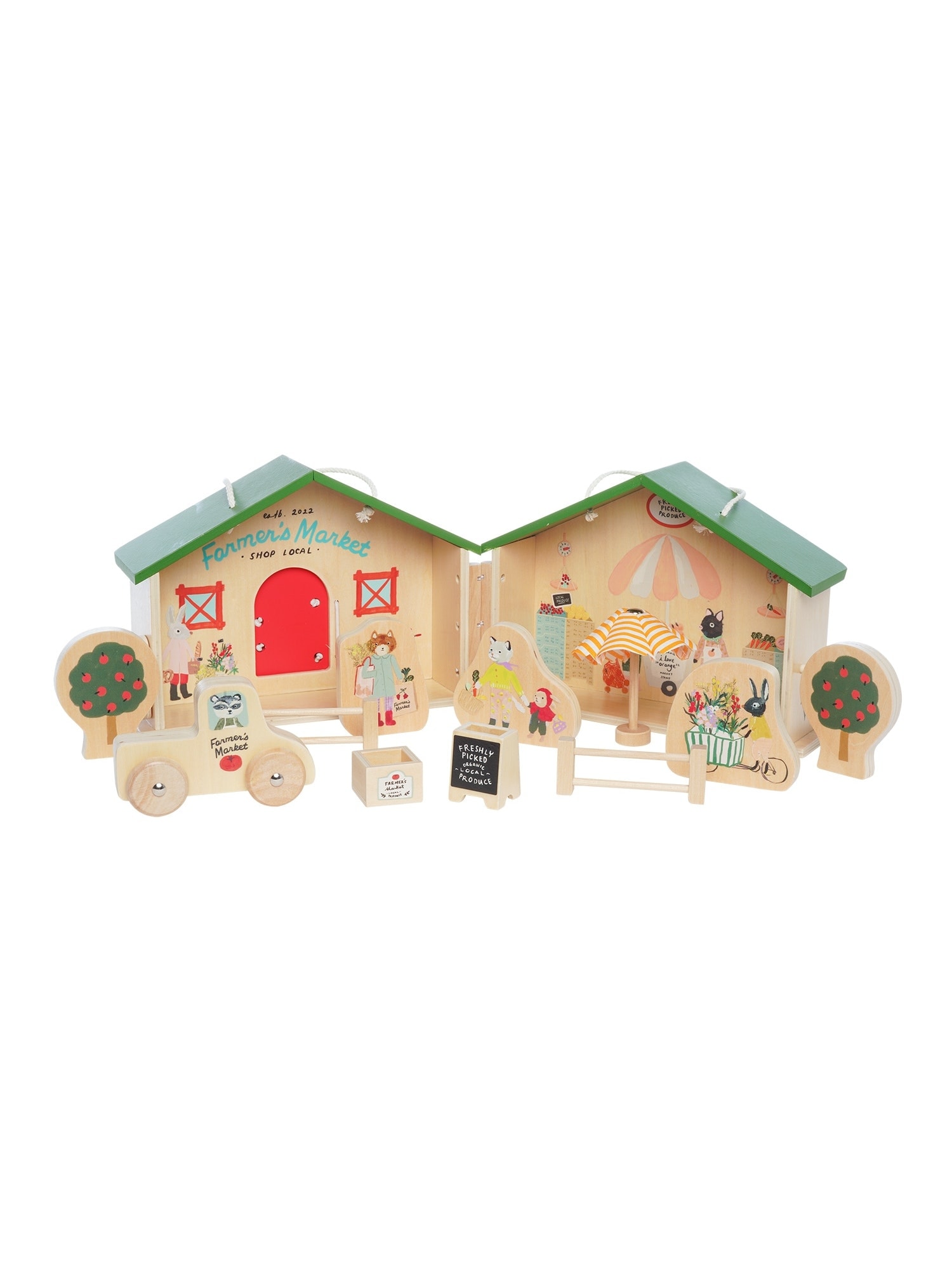 Farmers Market Day Portable Wooden Toy