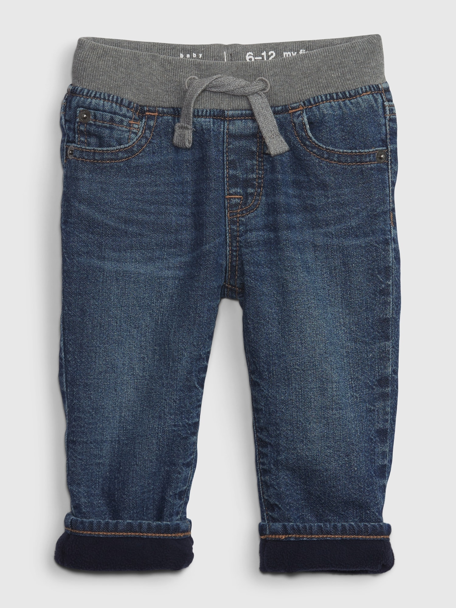 Gap Baby Lined Knit-Denim Straight Jeans