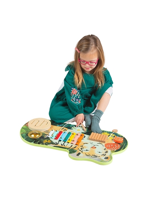 2 of 8 showing, with the color Multi of product Tiger Tunes Wooden Toddler Musical Toy Instrument