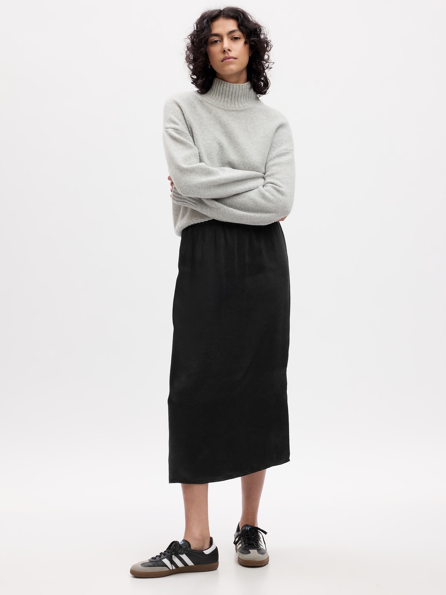 Gap Satin Midi Skirt