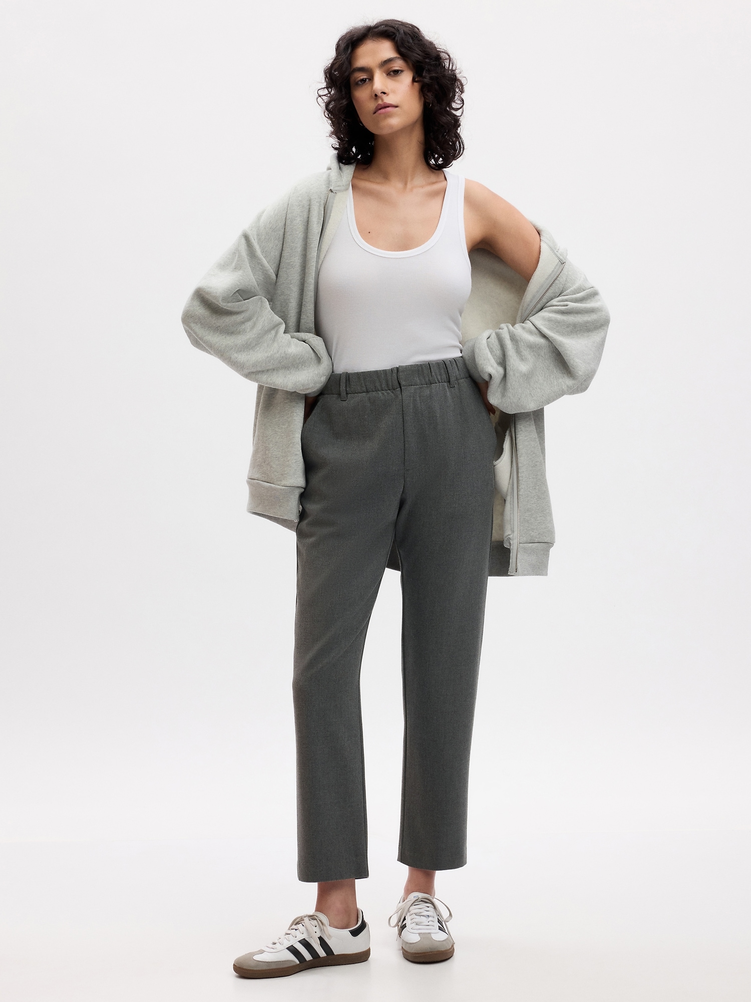 High Rise Relaxed Straight Pull-On Pants