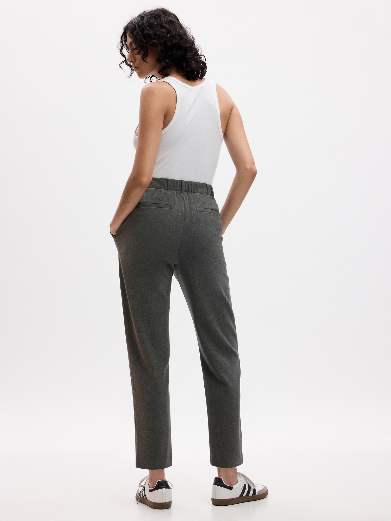 Relaxed Straight Pull-On Pants