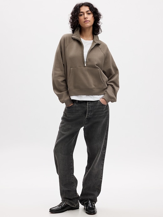 Image number 7 showing, Vintage Soft Cropped Half-Zip Pullover