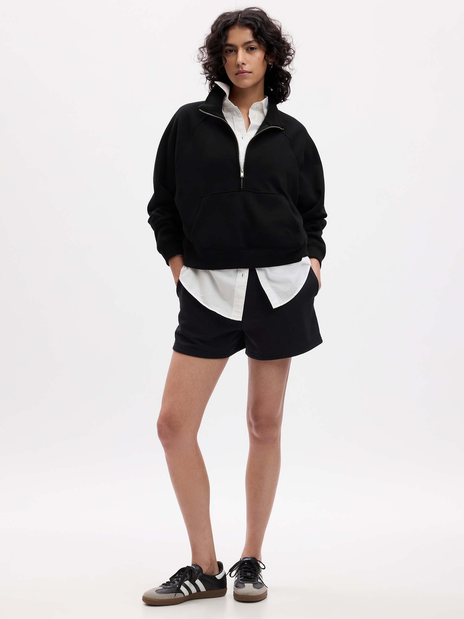 Vintage Soft Cropped Half-Zip Pullover