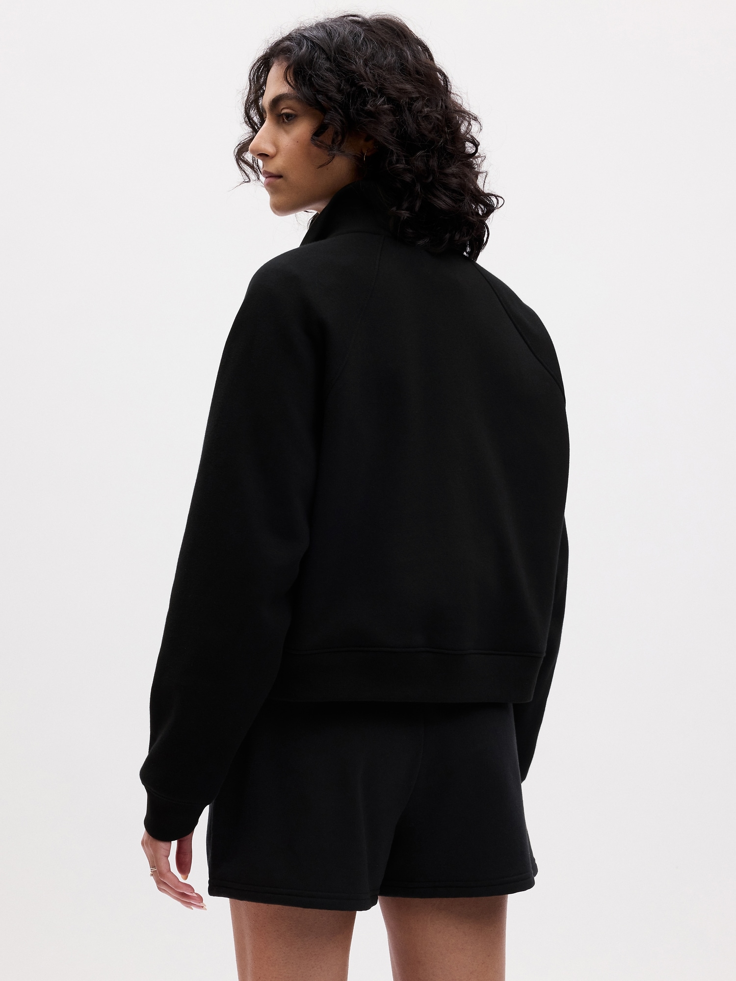 VintageSoft Cropped Half-Zip Pullover