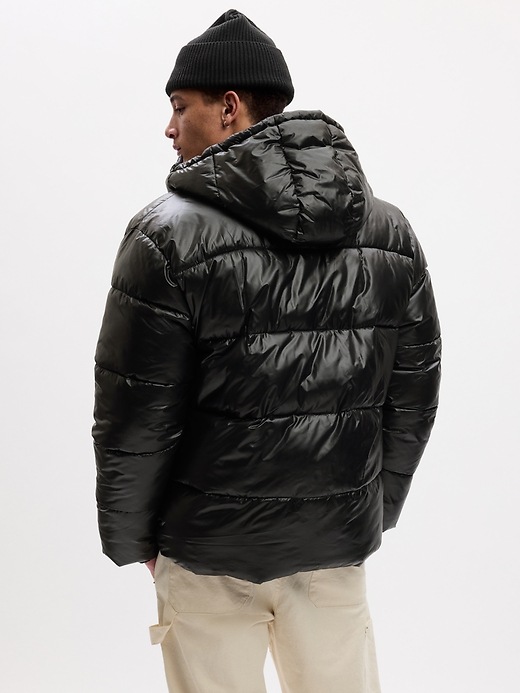 Image number 2 showing, Recycled High Shine Puffer Jacket