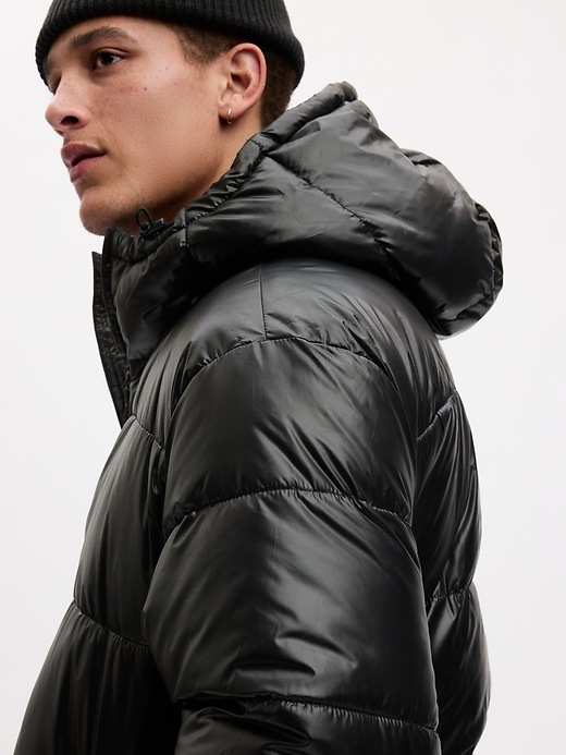 Image number 3 showing, Recycled High Shine Puffer Jacket