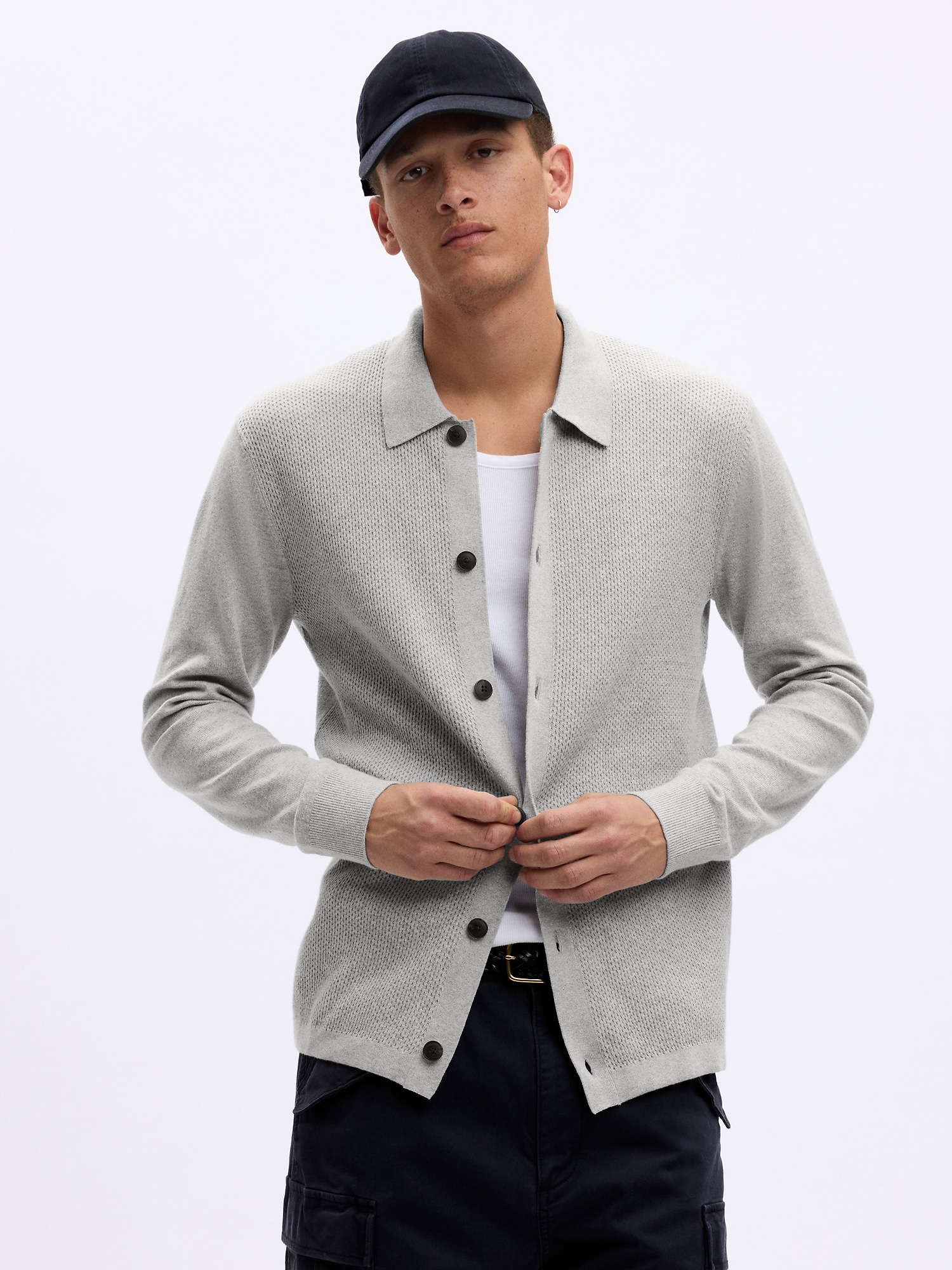 Textured Sweater Cardigan | Gap
