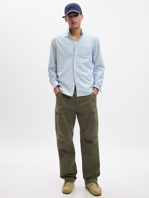1 of 8 showing, with the color black moss of product Relaxed Utility Cargo Pants