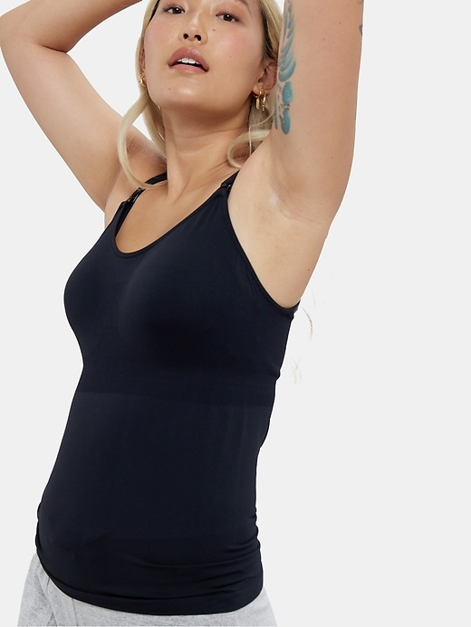 2 of 8 showing, with the color Black of product Ingrid and Isabel Maternity Cooling Nursing and Pumping Tank Top
