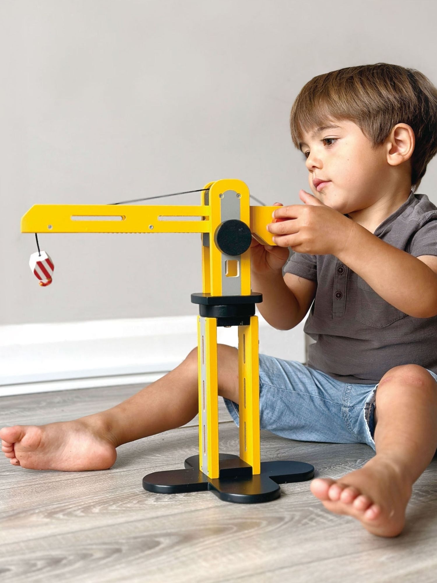 Игрушечный жёлтый кран для малышей Gap Little Builder, цвет: Разноцветный — фото 4