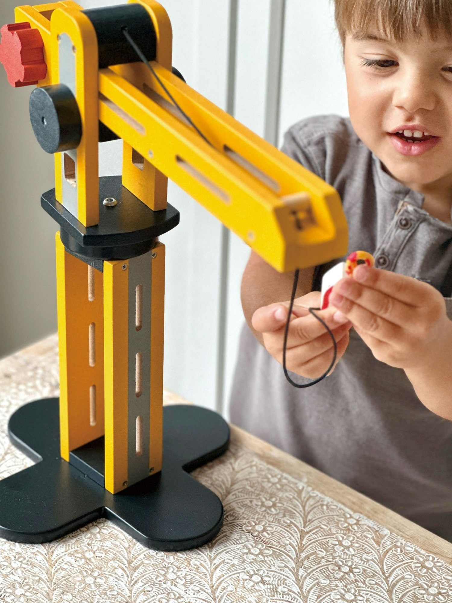 Wooden crane toy cheap