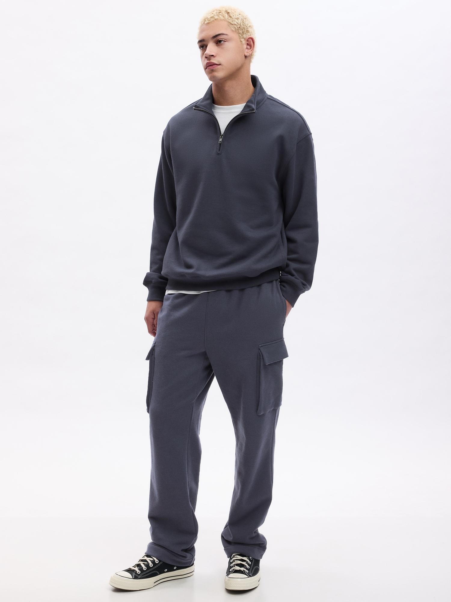 Gap Heavyweight Cargo Sweatpants In Vintage Grey