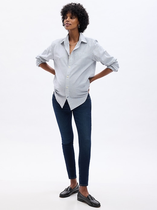 Image number 3 showing, Maternity Full Panel Skinny Jeans