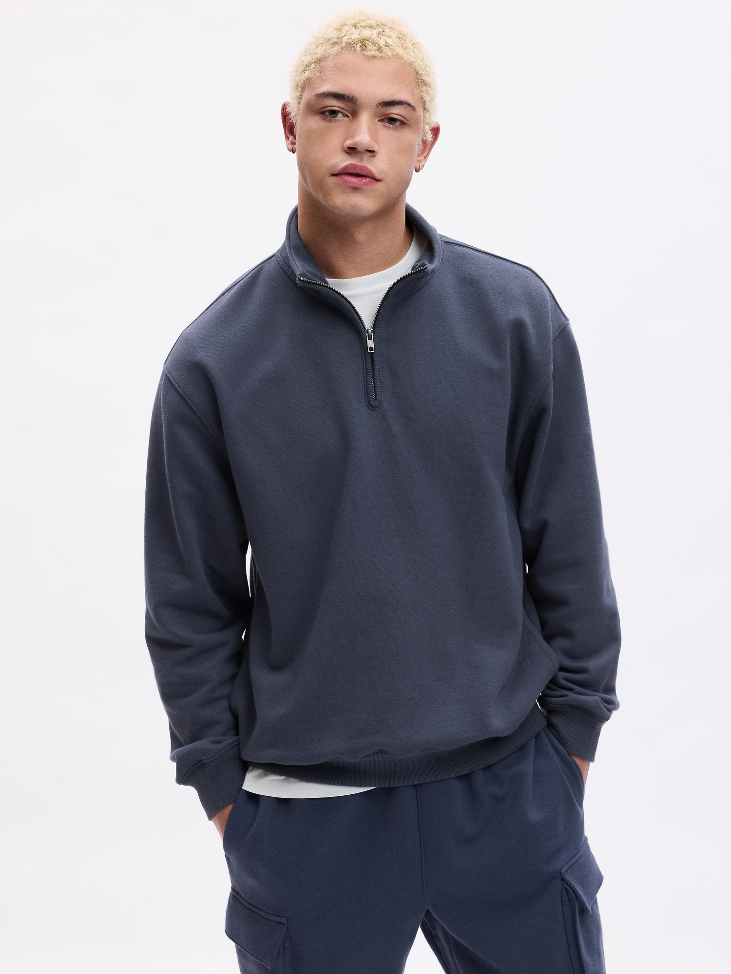 Heavyweight Quarter-Zip Pullover | Gap