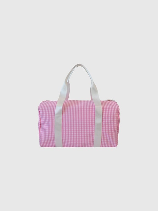 1 of 8 showing, with the color Gingham Pink of product Kids TRVL Design Mini Packer Duffel Bag