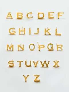 Gold Initial Earrings