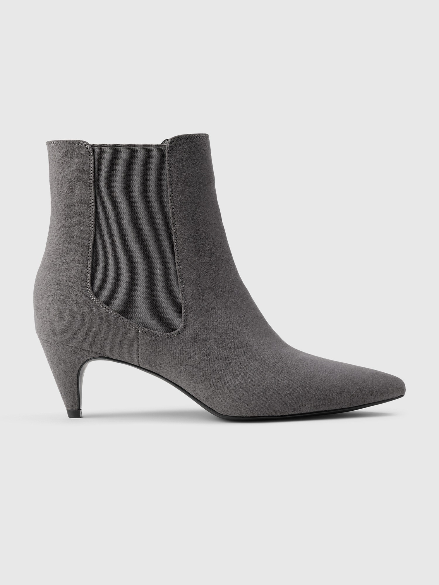 Gap Vegan Suede Pointy Boots In Dark Grey