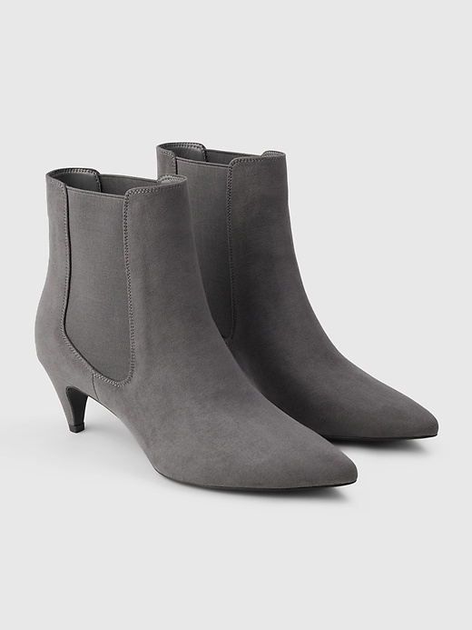 View large product image 2 of 6. Vegan Suede Pointy Boots