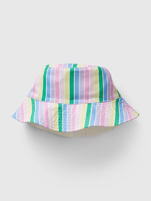 1 of 8 showing, with the color multi stripe of product Kids Organic Cotton Reversible Bucket Hat