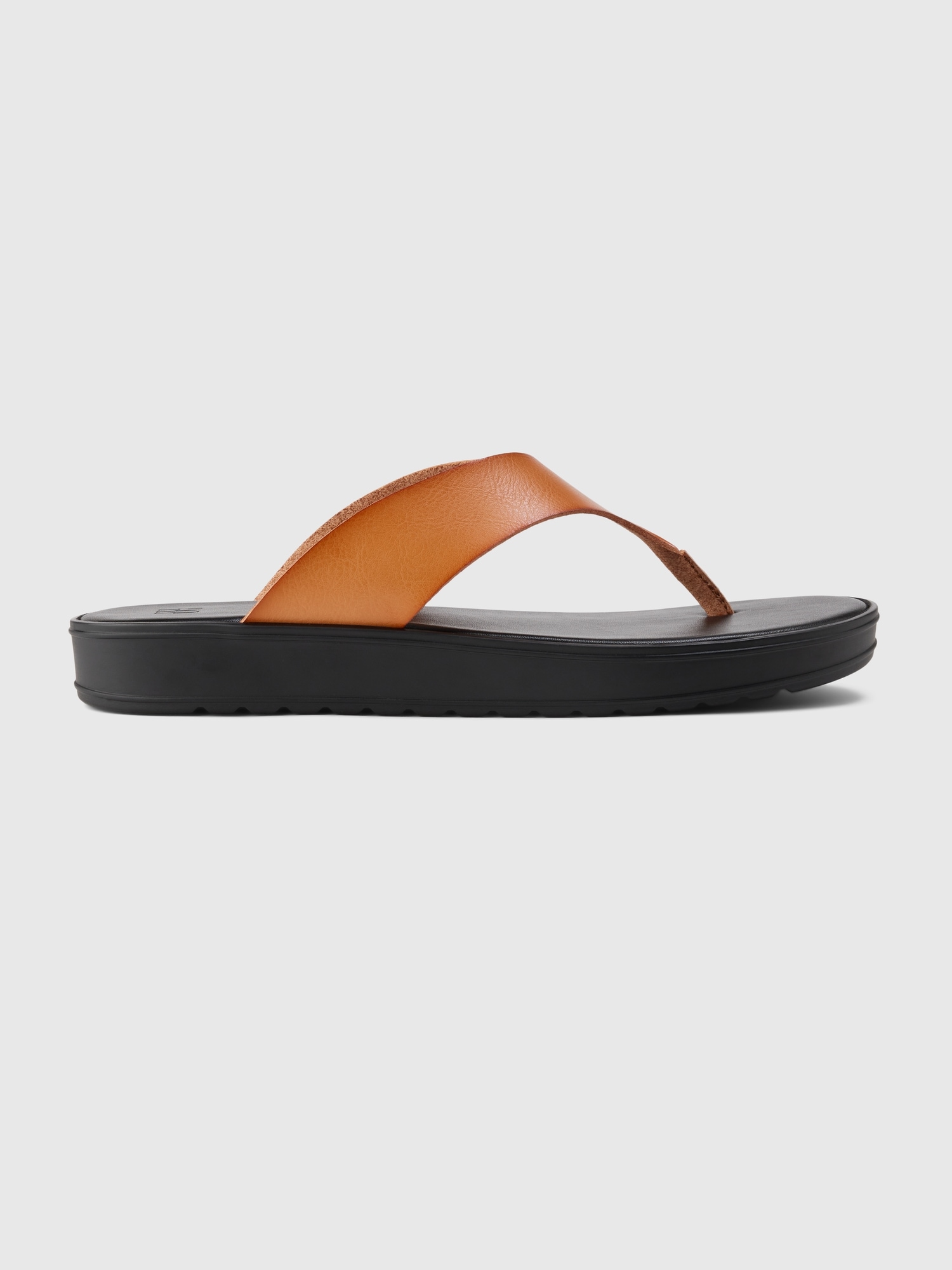Vegan Leather Platform Flip Flops