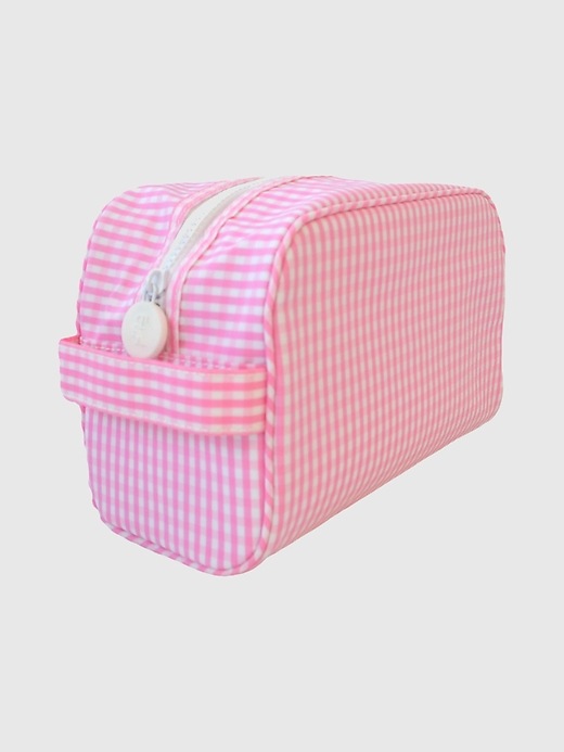 2 of 8 showing, with the color Gingham Pink of product TRVL Design Stowaway Toiletry Bag