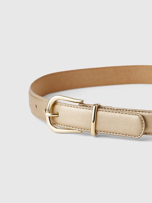 2 of 8 showing, with the color metallic gold of product Vegan Leather Belt