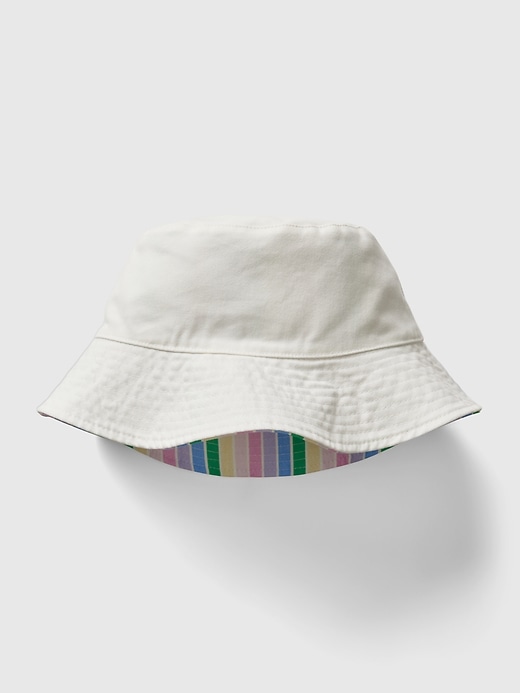 2 of 8 showing, with the color multi stripe of product Kids Organic Cotton Reversible Bucket Hat