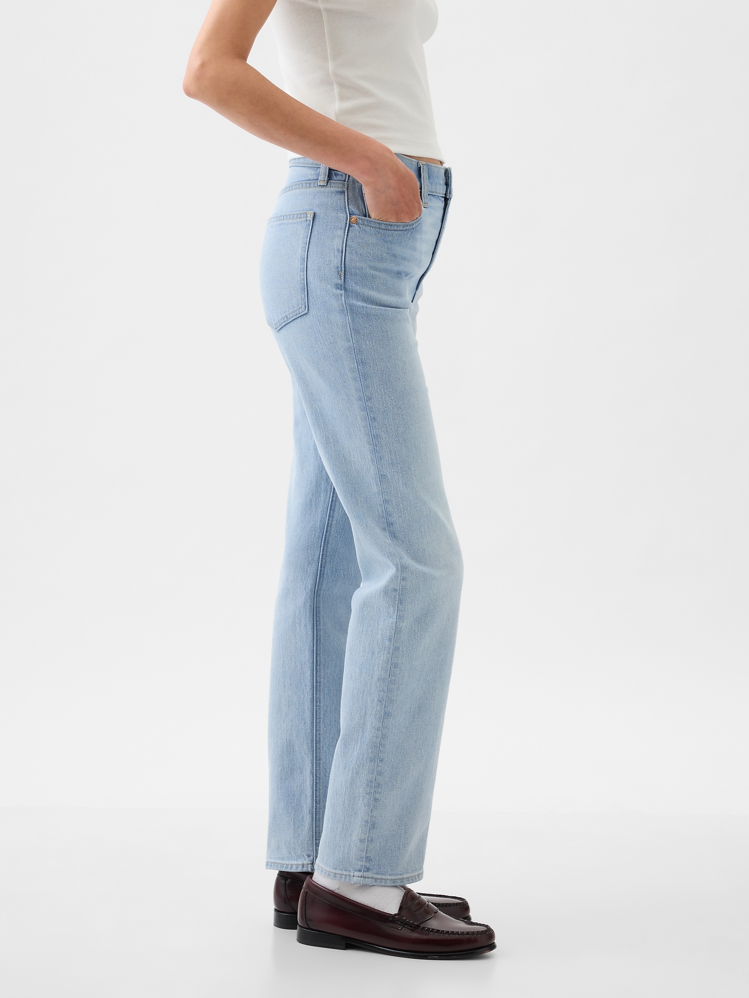 High Rise \'90s Straight Jeans | Gap