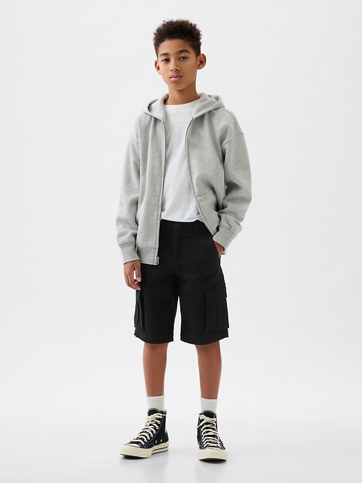1 of 8 showing, with the color true black of product Kids Cargo Shorts