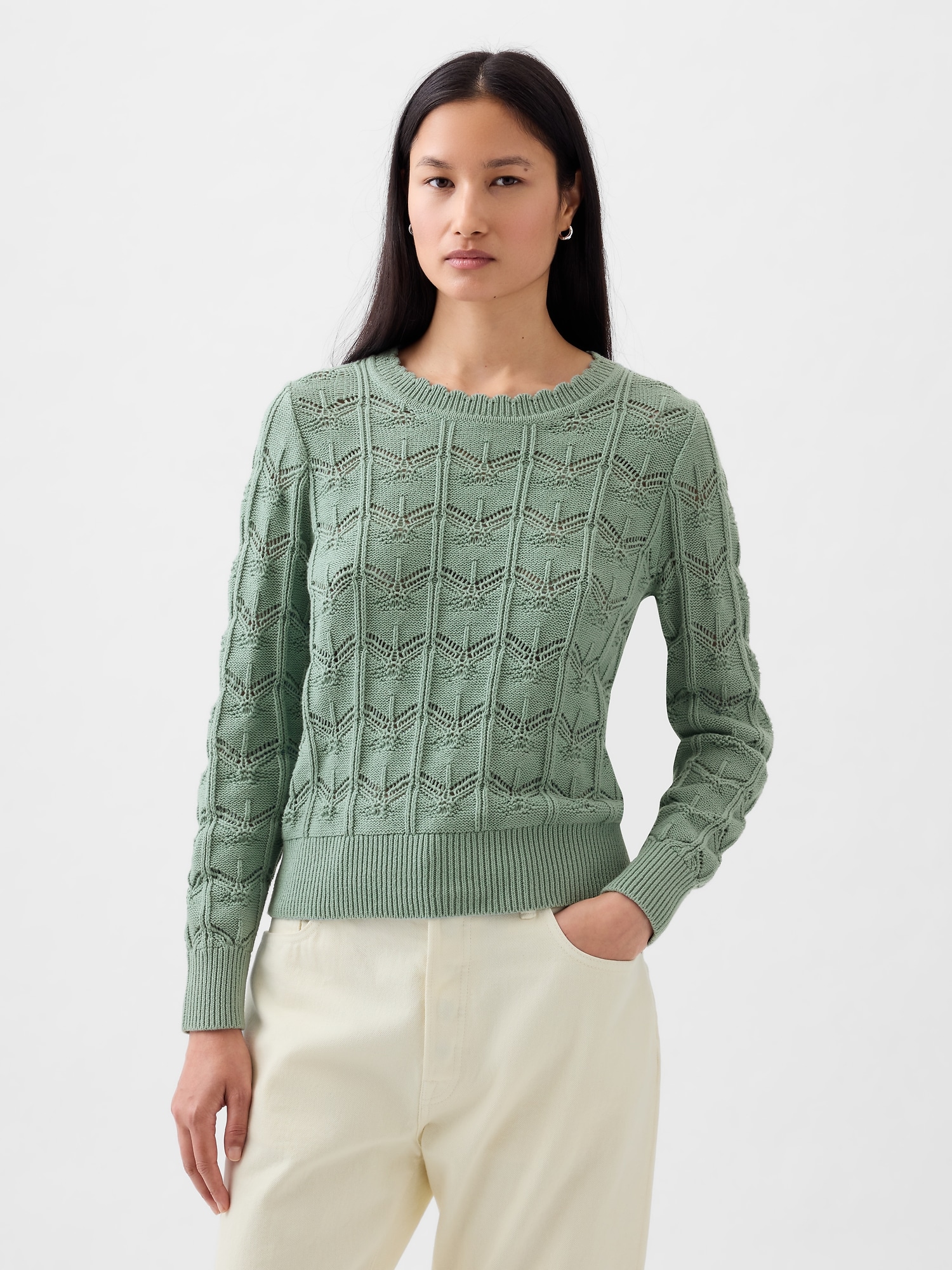 Pointelle Sweater