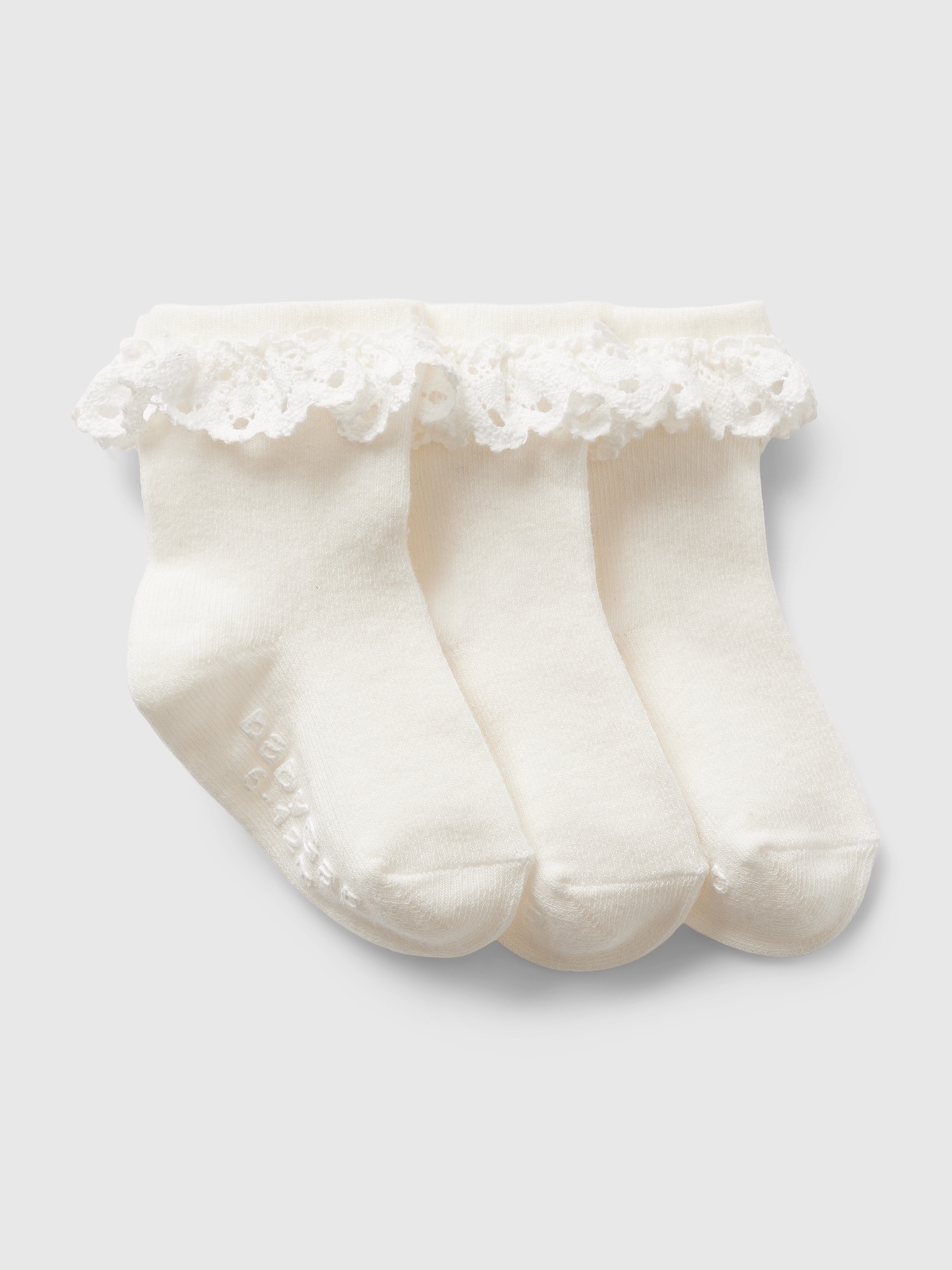 Baby First Favorites Eyelet Crew Socks (3-Pack)