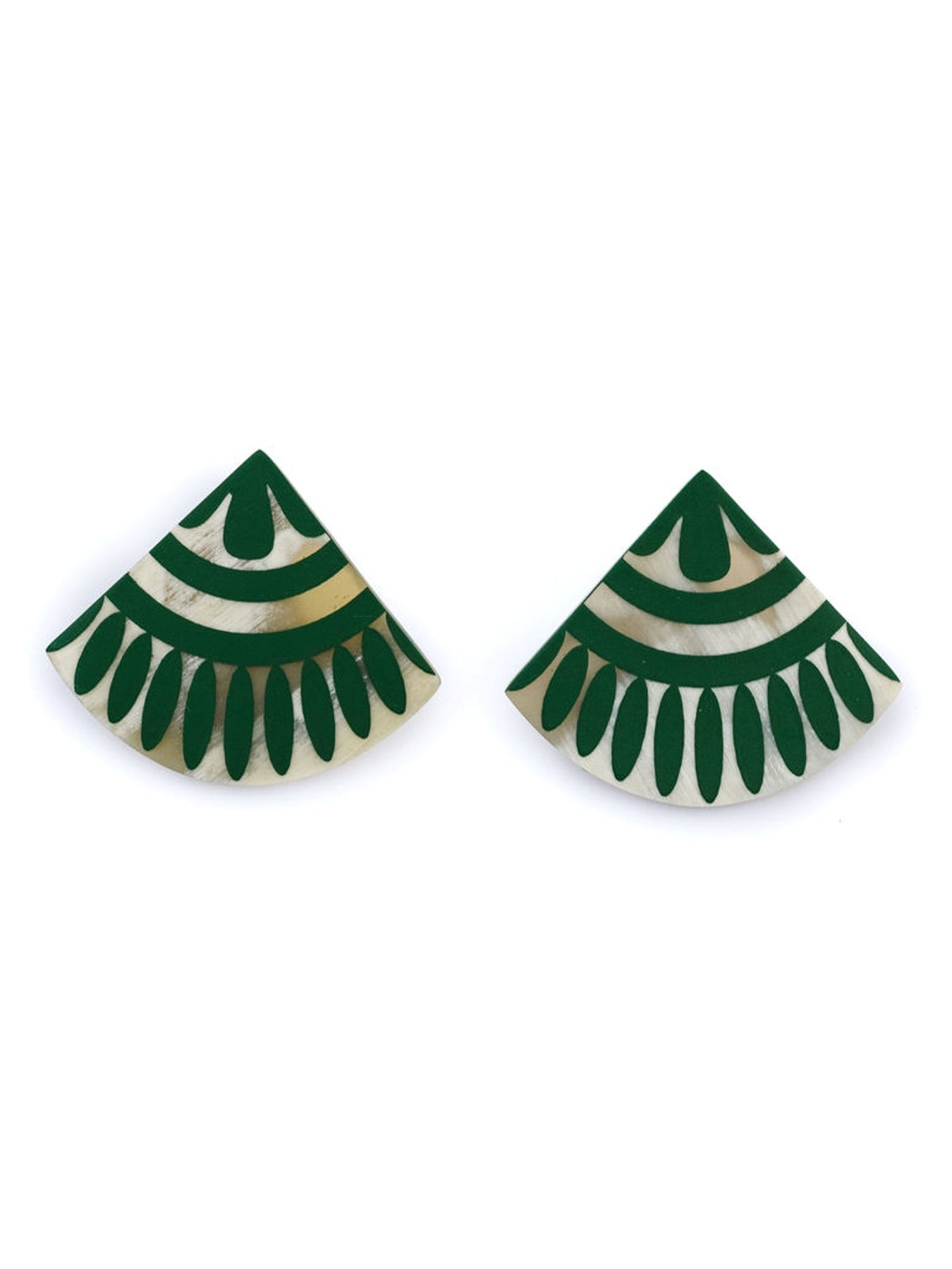 Gap Green Porcelain Tile Earrings