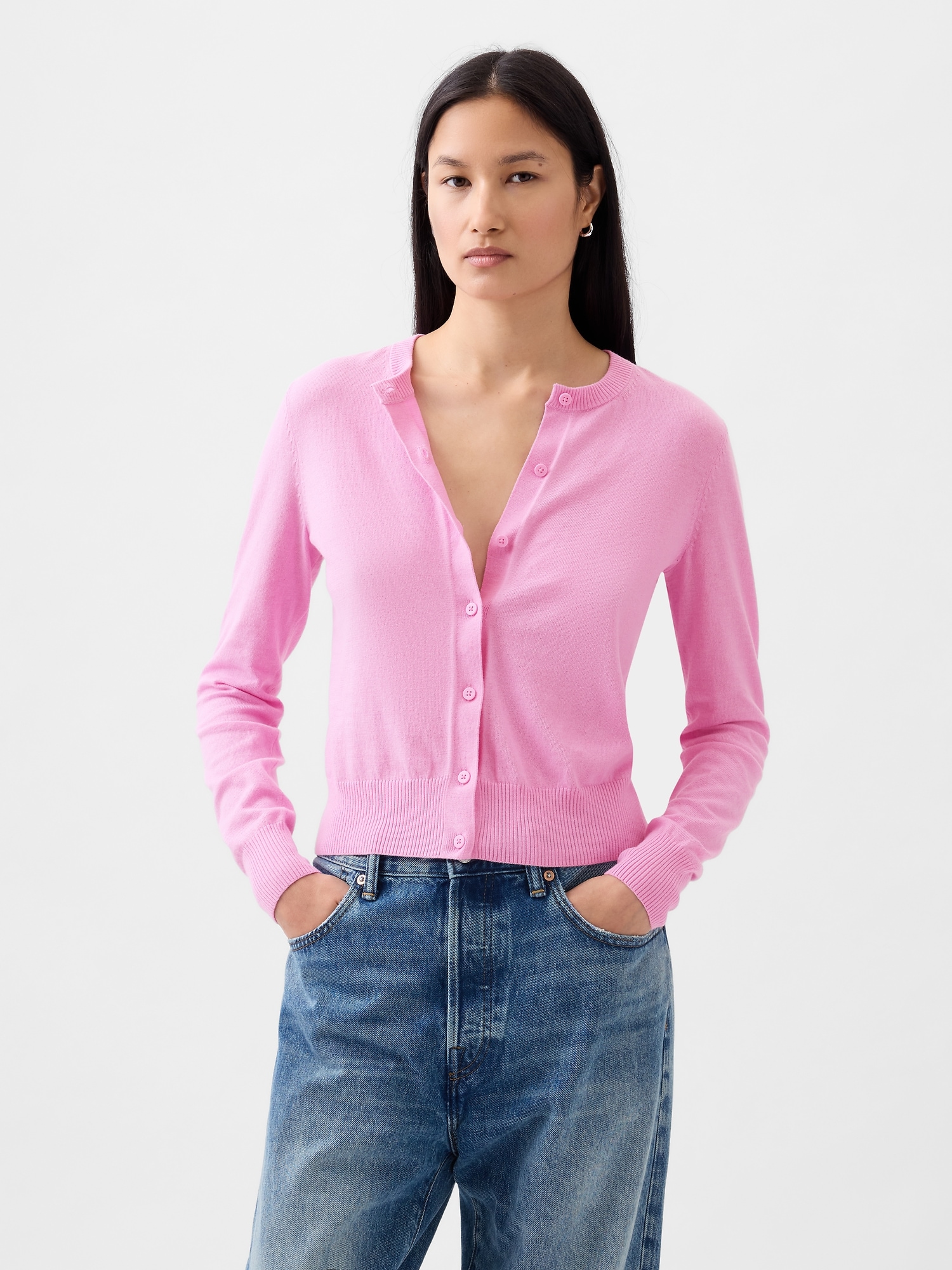 Lightweight cashsoft cardigan gap