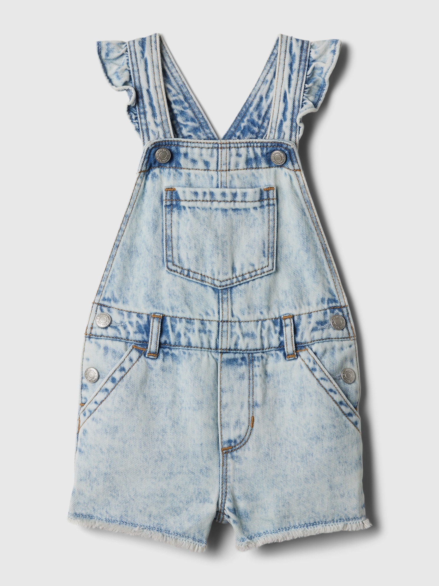 Gap Baby Denim Shortalls In Medium Indigo