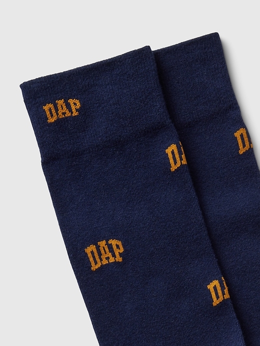 2 of 8 showing, with the color dark night of product GAP × DAP Logo Crew Socks