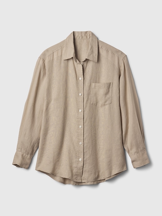 Image number 4 showing, 100% Linen Big Shirt
