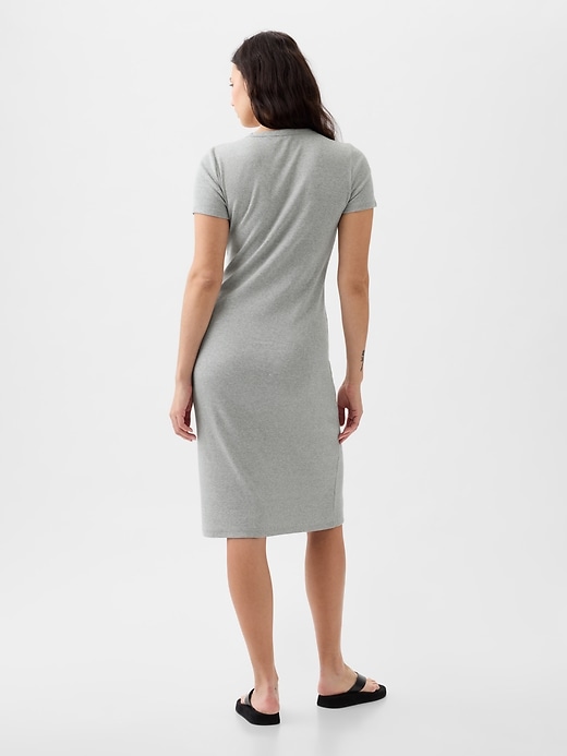 Image number 5 showing, Modern Rib Midi T-Shirt Dress