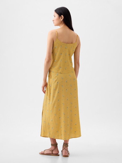 2 of 8 showing, with the color yellow floral of product Cowl-Neck Cami Top