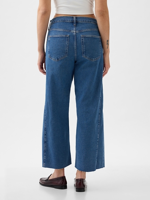 Image number 6 showing, High Rise Stride Wide-Leg Ankle Jeans